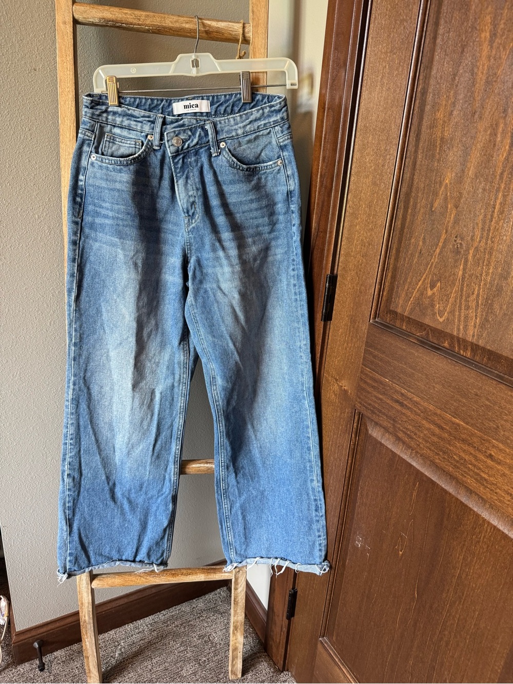 Willa Flared Wide-Leg Jeans in Light Blue